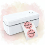 4-Inch Portable Wireless Thermal Label Printer – Black & White, Multi-Plug (AU/EU/UA/US)