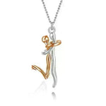 18K Love Hug Necklace Couple Anniversary Valentine's Day Gift Fashion Simple Temperament Clavicle Chain Pendant Necklace - EX-STOCK CANADA