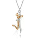 18K Love Hug Necklace Couple Anniversary Valentine's Day Gift Fashion Simple Temperament Clavicle Chain Pendant Necklace - EX-STOCK CANADA