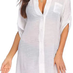 European And American Sun Protection Women Beach Linen Shirt dress - EX-STOCK CANADA