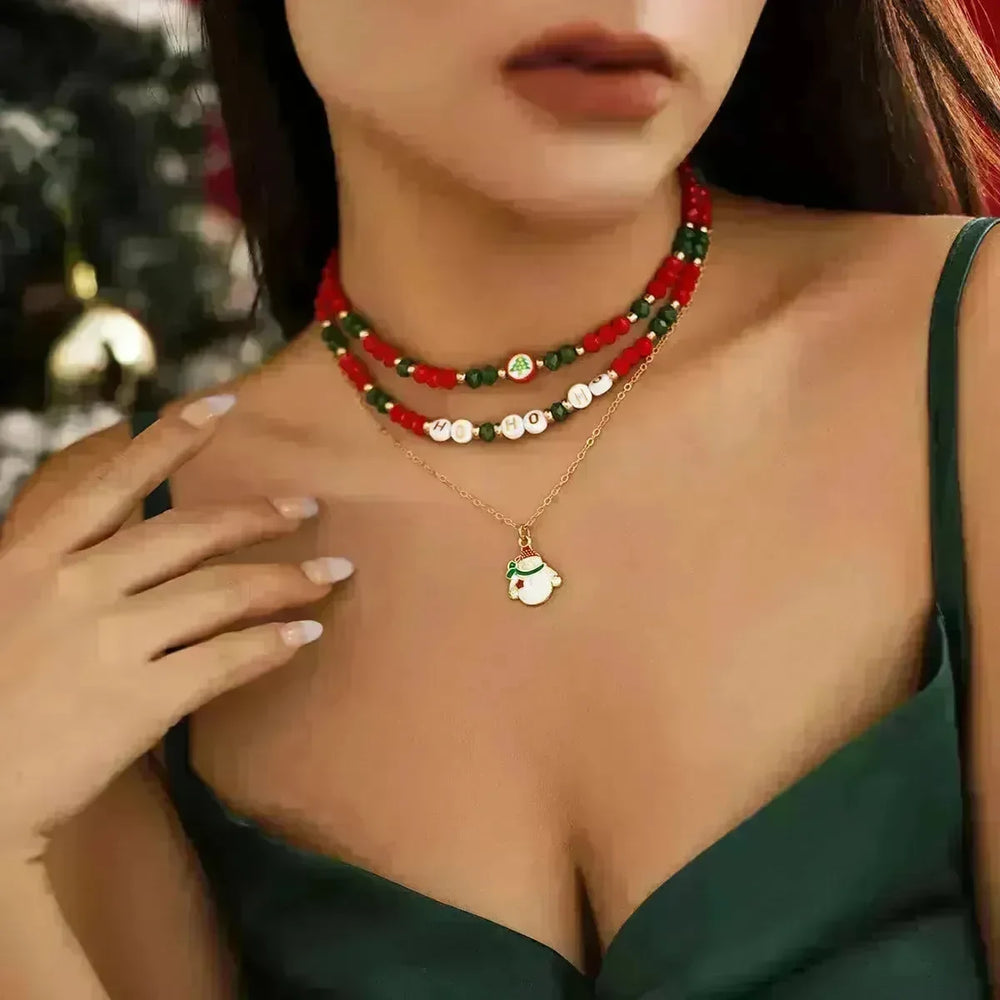 Christmas Beaded Necklace for women - EX-STOCK CANADA