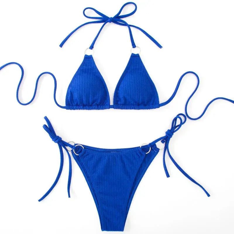 Sexy Bikini Set Summer Side Tie Thong Bandage Style Swimsuit Womens Clothing - EX-STOCK CANADA