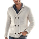 Men's Fashion Solid Color Lapel Long Sleeve Knit Jacket EX-STOCK Canada 