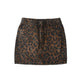 Leopard Print Mini Denim Skirt Women's High Waist Pencil Skirt - EX-STOCK Canada