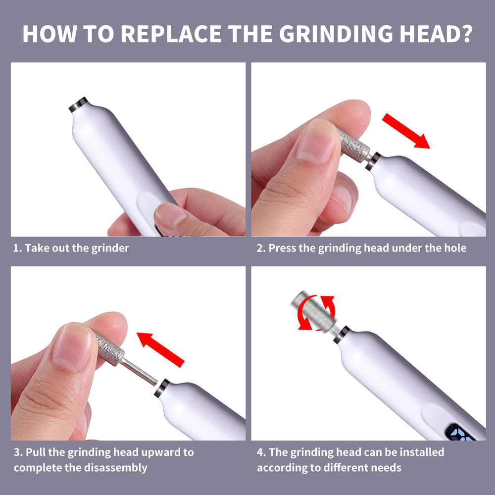 Perceuse à ongles électrique avec embout de forage et bande de ponçage - Polissoir à ongles professionnel sans fil pour soins des ongles et des pieds, kit de machine à ongles portable pour ongles en gel acrylique, fournitures pour techniques d'ongles pour débutantsEX-STOCK Canada 