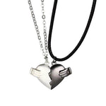 Creative Magnet Love Necklace 2pcs Heart-broken Shape Necklace Men And Women Personalized Jewelry For Valentine's Day - EX-STOCK Canada