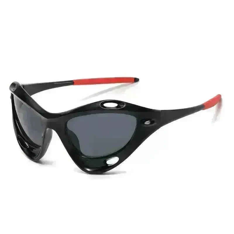 Fashion Large Frame Cat Eye Personality Hollow Out Cycling Sunglasses for Men - EX-STOCK CANADA