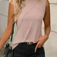 Summer Women's Solid Color Round Neck Sleeveless Loose Tops for Women suitable for Work business Events Ladies Evening Tops. - EX-STOCK CANADA