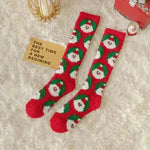 Coral Fleece Stockings Cartoon Thermal Christmas Room Socks - EX-STOCK CANADA