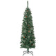 5ft Pencil Christmas Tree, Artificial Christmas With Pine Needles, Realistic Branches, Pine Cones, Metal Base, Green EX-STOCK Canada 