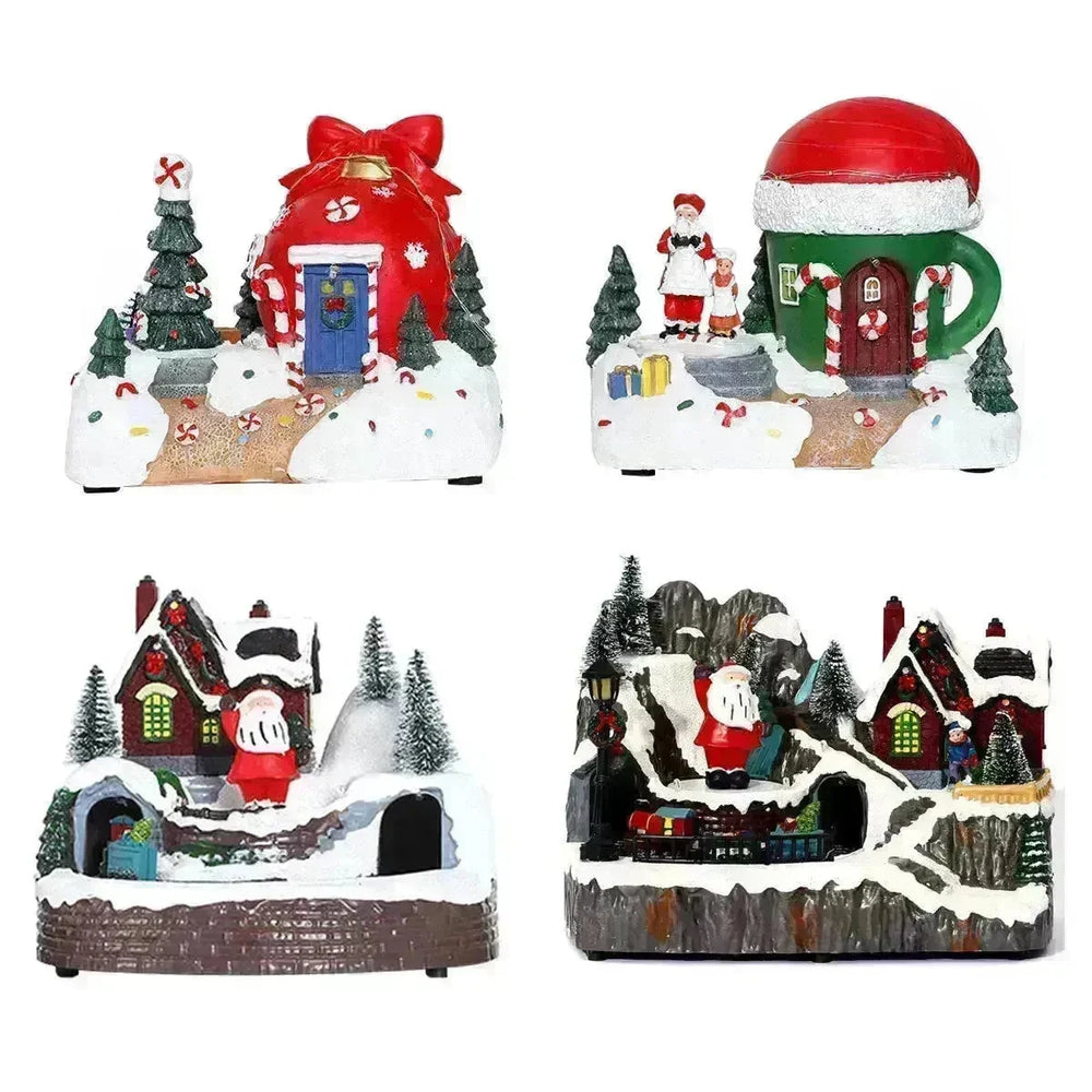 Christmas Rotating Resin Luminous Music Box Ornaments - EX-STOCK CANADA