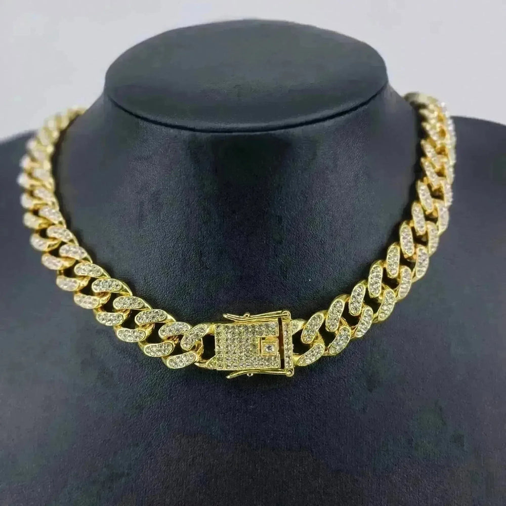 Alloy Line Cuban Link Chain Diamond Bracelet - EX-STOCK CANADA