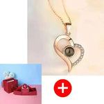 Hot Valentine's Day Gifts Metal Rose Jewelry Gift Box Necklace For Wedding Girlfriend Necklace Gifts - EX-STOCK CANADA
