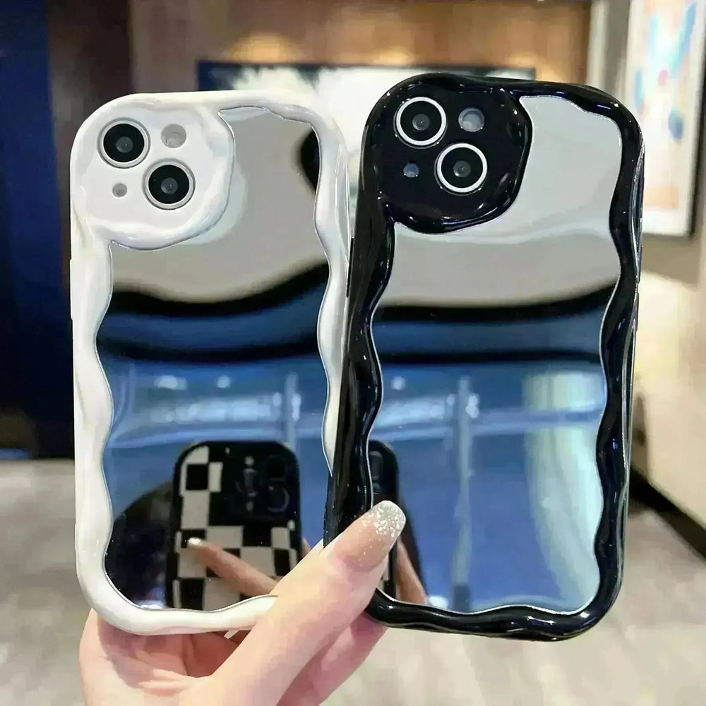 Cream Pattern Mirror Phone Case Drop-resistant Transparent Case - EX-STOCK CANADA