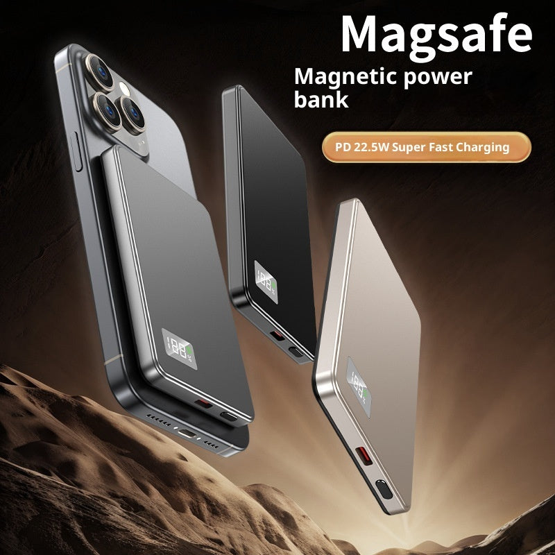 Ultra-thin Fast Charging Magnetic Power Bank With Built-in Cable EX-STOCK Canada 