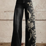 European And American Plus Size Women's Denim Casual Pants 