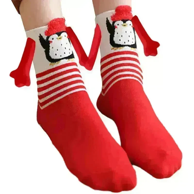 Hand Holding Couple Magnetic Handle Christmas Stockings - EX-STOCK CANADA