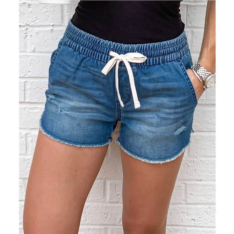 Denim Short Mid Waist Loose Jeans Wash - EX-STOCK Canada