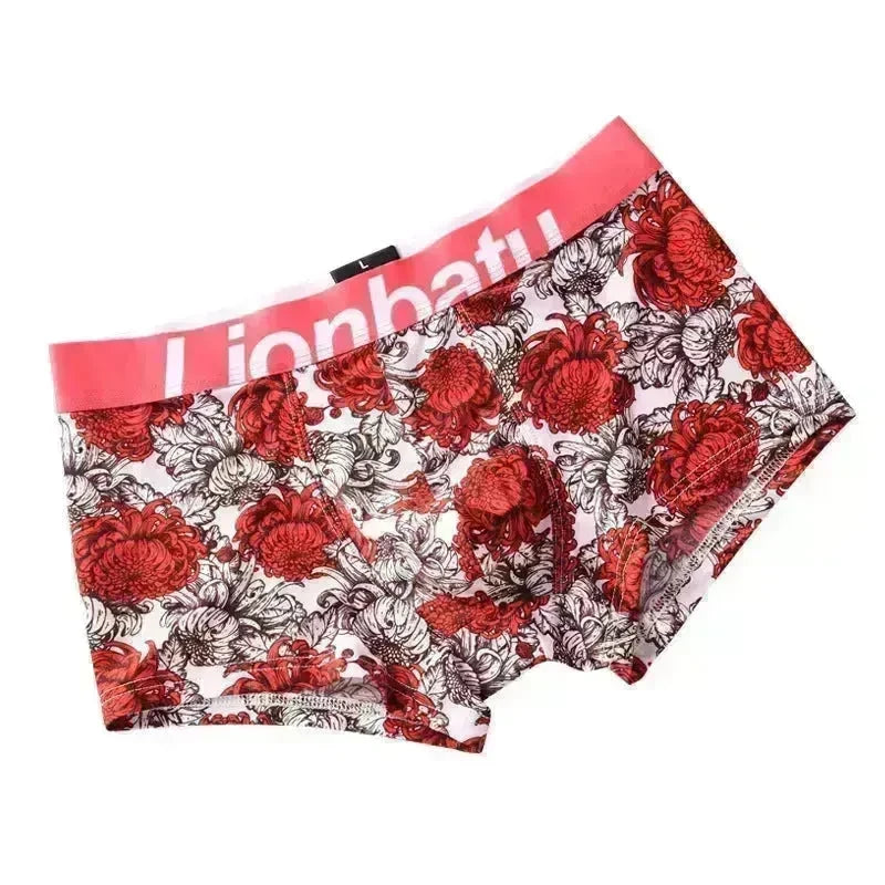 Ice Silk Men's Boxers Breathable Printed Boxer Briefs Mid waist - EX-STOCK CANADA