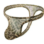 Men's Underwear Leopard Mesh T-back Low Waist thong Briefs - EX-STOCK CANADA