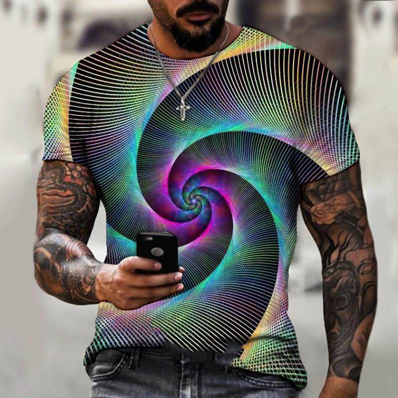Men's Black Tech 3D Printed Short Sleeve T-Shirt  EX-STOCK CANADA
