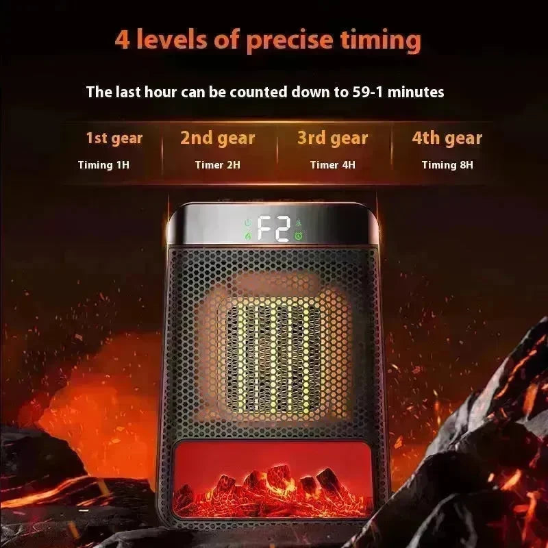 Portable Whole House Room Instant 3D Electric Flame Space Heater - EX-STOCK CANADA