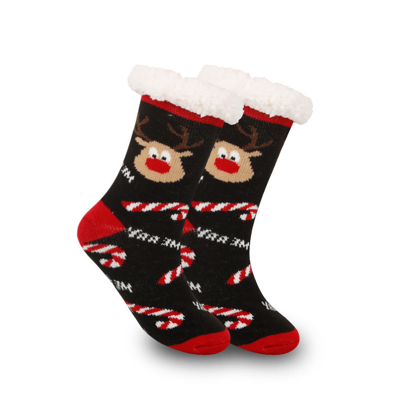 Christmas Women's Thickened Fleece-lined Room Socks EX-STOCK Canada 