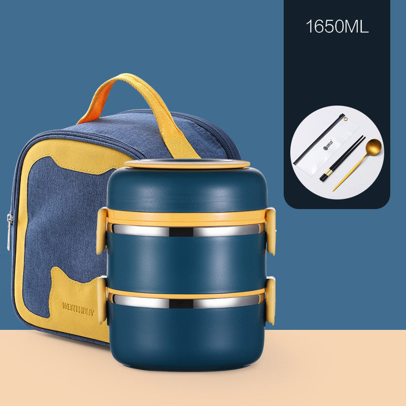 304 Stainless Steel Insulated Barrel Multi-layer Lunch Box EX-STOCK