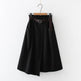 Solid Color Leisure Artistic Pocket High Waist Irregular flared Midi Skirt for work women - EX-STOCK Canada