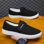 Canvas Flat Shoes Men Velcro Fashion Casual Unisex Sneakers - EX-STOCK Canada