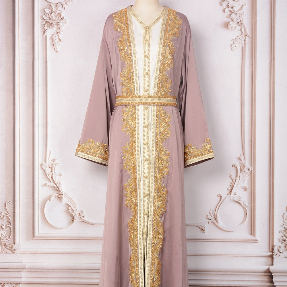 Muslim Women's Wear Beaded Two-piece Set Dress - EX-STOCK Canada