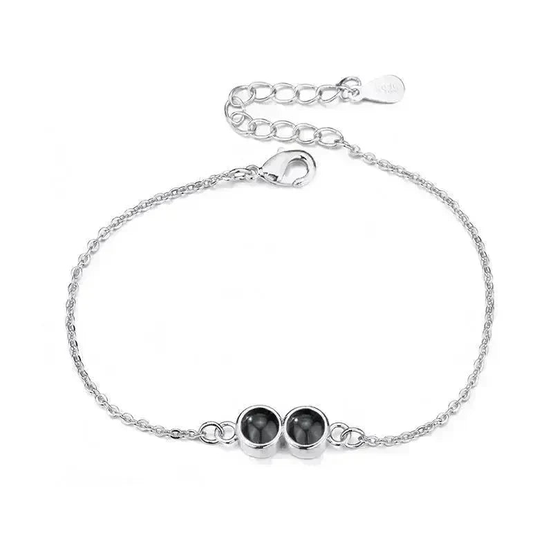 Double Bezel Setting Simple Language Bracelet - EX-STOCK CANADA