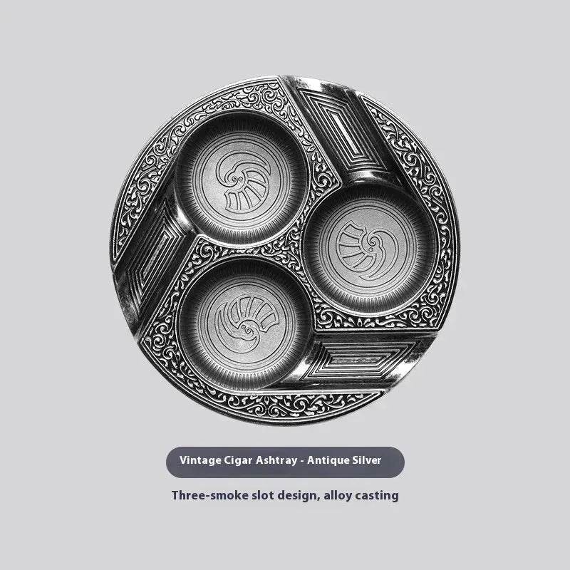 Three-slot Retro Metal Easy-to-clean Cigar Ashtray - EX-STOCK Canada