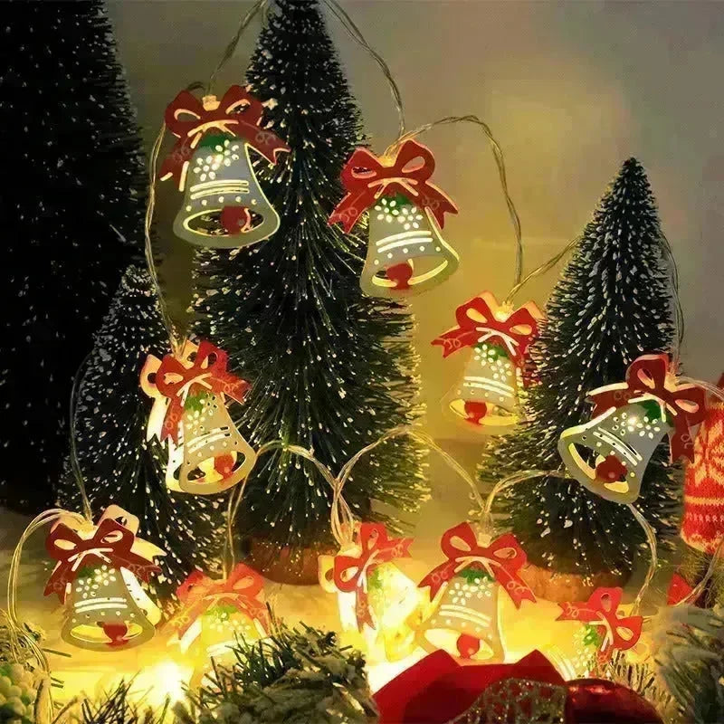 Christmas LED Light String Santa Claus Elk Snowman Xmas Ornament String Light Christmas Decorations New Year Navidad Gift - EX-STOCK CANADA
