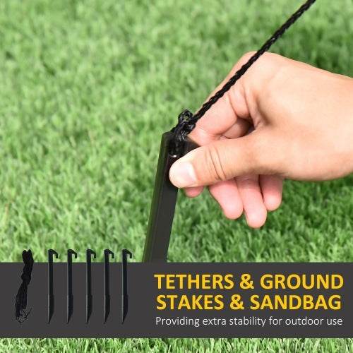 HOMCOM 7 Halloween Inflatable Outdoor Decoration Reaper Ghost Pumpkin, Blow Up LED Yard Decor For Garden, Lawn, Party, Holiday, Waterproo - EX-STOCK Canada