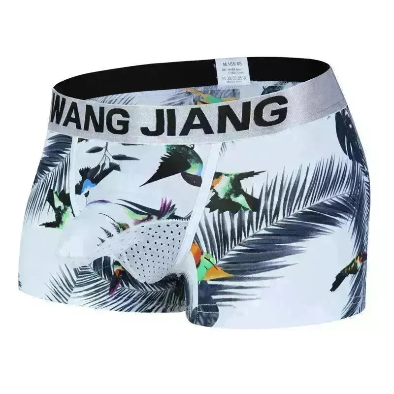 Silk Breathable Mesh Floral Ball sack Brief Boxers with Pouch Underwear - EX-STOCK CANADA