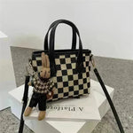 Fashion Houndstooth Shoulder Bags Portable Checkerboard Handbags All-match Messenger Crossbody Bag Women - EX-STOCK CANADA