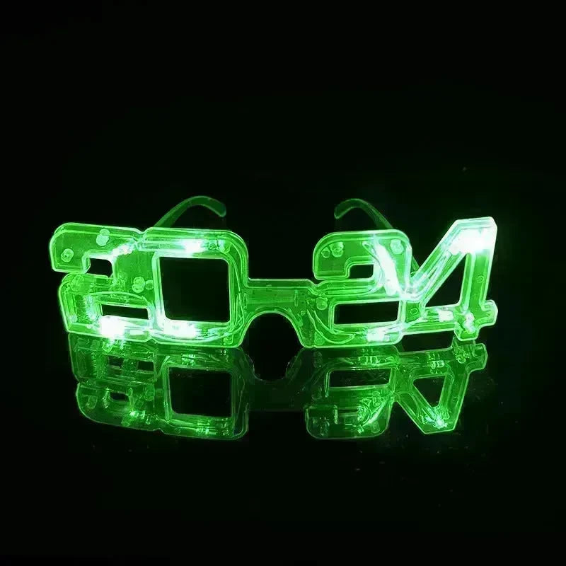 LED Glowing New Year Glasses 2024 Glitter Glasses For Party Evening Decoration - EX-STOCK CANADA