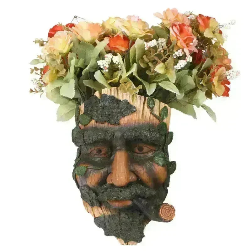 Smoker Man Wooden Resin Craft Ornaments Wall Decor - EX-STOCK CANADA