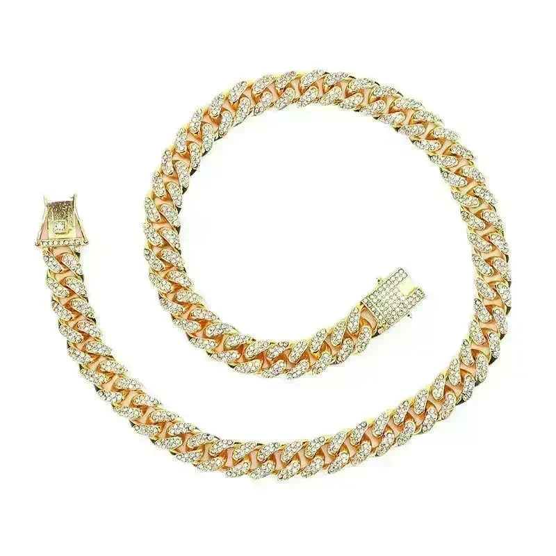 Alloy Line Cuban Link Chain Diamond Bracelet - EX-STOCK CANADA
