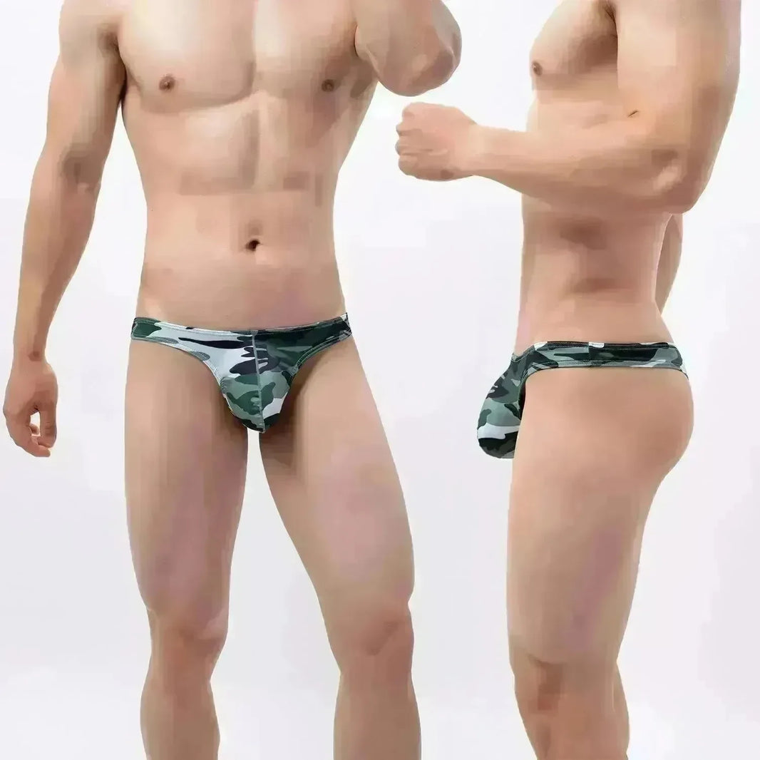 Male Creative Printed Swimming Brief thong Pants underwear - EX-STOCK CANADA