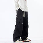 Overalls Men's Retro Trendy Pleated Straight-leg Baggy Cargo Pant Trousers Casual - EX-STOCK Canada