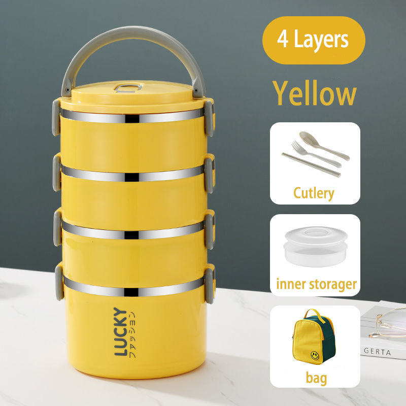 Stainless Steel Microwave Oven Sealed Insulated Lunch Box With Lid EX-STOCK