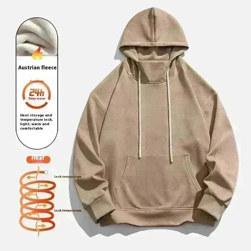 American Fleece Lined Drawstring Hoodie Sweatshirt Pullover for Men - EX-STOCK CANADA
