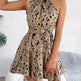 Casual Leopard Print Ruffled Swing Dress Summer Fashion Beach Dresses Women Skater Dress for Chic Ladies. - EX-STOCK CANADA