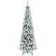 6' Artificial Slim Flocked Christmas Trees, With Snow Frosted Branches, Downswept Shape, Steel Base EX-STOCK Canada 