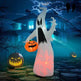 HOMCOM 5.9 Halloween Inflatable Outdoor Decoration Ghost With Pumpkin, Blow Up LED Yard Decor For Garden, Lawn, Party, Holiday, Waterproof - EX-STOCK Canada