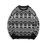New Trendy Casual Jacquard Knitted Loose Pullover Sweater unisex - EX-STOCK Canada