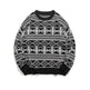 New Trendy Casual Jacquard Knitted Loose Pullover Sweater unisex - EX-STOCK Canada