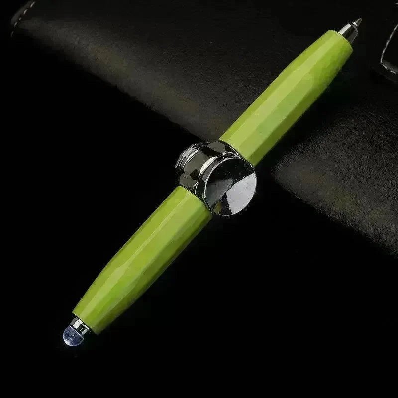 Creative Multi-Function LED Pen Spinning Decompression Gyro Metal Ballpoint Pen Fashion Office School Supplies Writing Pens - EX-STOCK CANADA